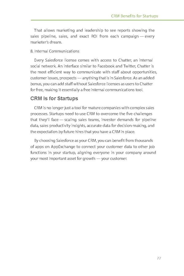 CRM Beneﬁts for Startups - Page 8